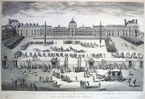 Parade of the Troops during the Grand Parade, Tuileries Palace by Unbekannt