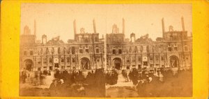 Paris Commune (1871): View of the Hotel de Ville After the Fire of May 1871 by Unbekannt