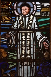 Saint Laurent church stained glass: Saint Vincent de Paul, Paris, France by Unbekannt