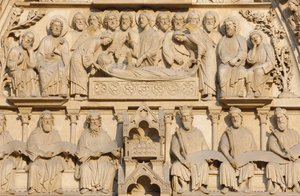 Paris Notre Dame Cathedral west wing: Virgin