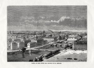 Paris, as seen from the church of St Gervais, France by Unbekannt