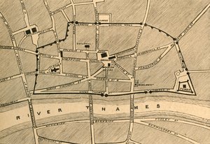 Part of Modern London, Showing the Ancient Wall, 1897 by Unbekannt