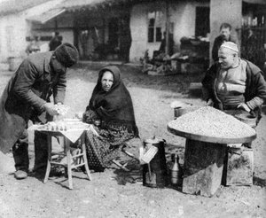 Peanut and scent pedlars, Sofia, Bulgaria, c1923 by Unbekannt