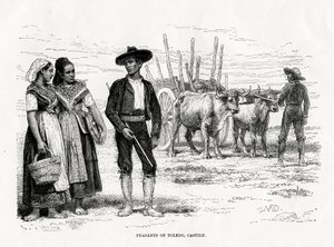 Peasants of Toledo, Castilla-La Mancha, Spain by Unbekannt
