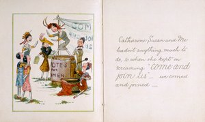 Peg dolls at a suffragette meeting by Unbekannt