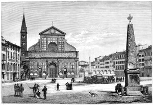 Piazza and Church of Santa Maria Novella, Florence, Italy