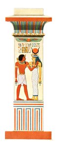 Pilaster from the Amun-Re Temple of Amenophis III at Karnak, Egypt, 1928 by Unbekannt
