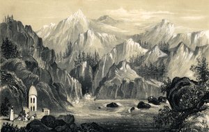 Pilgrims at the source of the Ganges, India, 1847