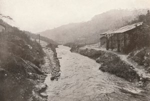 Pirahy Diversion: View down-stream from outlet of tunnel, 1914 by Unbekannt