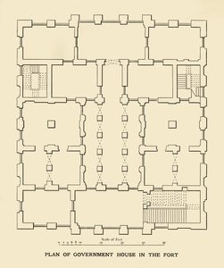Plan of Government House in the Fort, 1925 by Unbekannt
