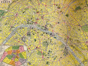 Plan of Paris - Central District of the City of Light by Unbekannt