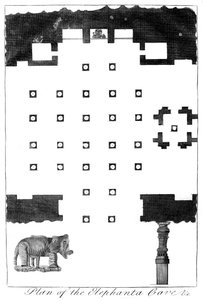 Plan of the Elephanta Caves, India, 1799 by Unbekannt