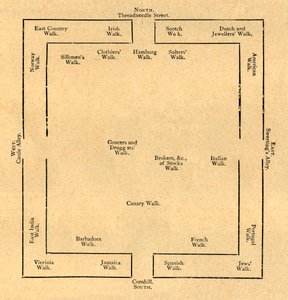 Plan of the Exchange in 1837 by Unbekannt