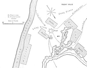Plan of the Ground Where Prince Louis Napoleon was Killed, June 1, 1879