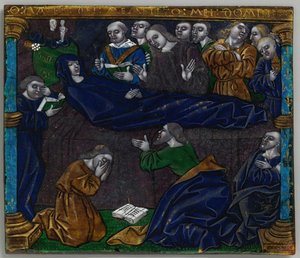 Plaque with the Death of the Virgin, French