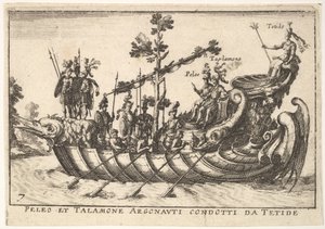 Plate 7: Peleo et Talamone Argonauti Condotti da Tetide, from The Magnificent Pageant by Unbekannt