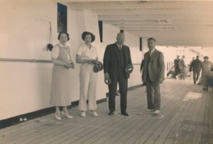 Playing quoits on board the SS Arandora Star, 1936