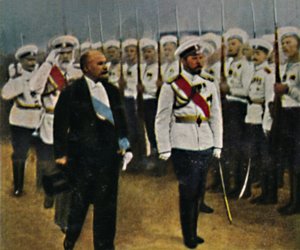 Poincaré and Tsar Nicholas II by Unbekannt