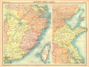 Political Map of Eastern China by Unbekannt