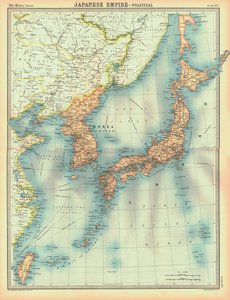 Political Map of the Japanese Empire, Early 20th Century by Unbekannt