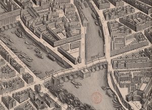 Pont Neuf, Plan de Paris, 1739 by Unbekannt