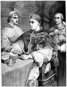 Pope Leo X, Giulio de Medici the Future Pope Clement VII and Cardinal de Rossi