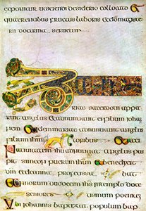 Portion of The Argument to the Gospel of St John, 800 AD, 20th Century by Unbekannt
