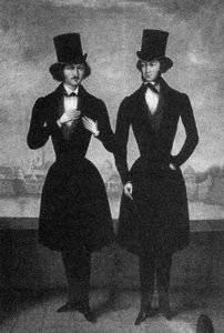 Portrait of Alexander Pushkin and Nikolai Gogol