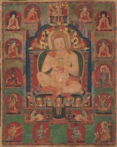 Portrait of Jnanatapa Attended by Lamas and Mahasiddhas, ca. 1350 by Unbekannt
