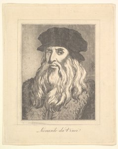 Portrait of Leonardo da Vinci from Characaturas by Leonardo da Vinci, from Drawings by William Hogarth