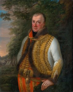 Portrait of Leopold Pálffy in a Landscape by Unbekannt
