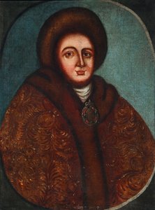 Portrait of Tsarina Evdokiya Feodorovna Lopukhina, the wife of tsar Peter I of Russia by Unbekannt