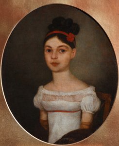 Portrait of Yelizaveta Fyodorovna Ozerova, née Zagryazyskaya 1800-1885, 1815 by Unbekannt
