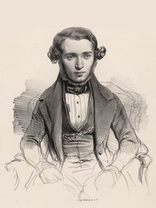 Portrait of pianist and composer Jacob Rosenhain, 1845