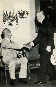 President Benes Visits F. D. Roosevelt in 1942, 1947 by Unbekannt