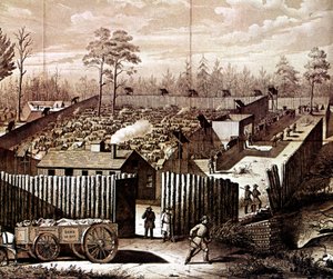 Prison Stockade at Andersonville, Georgia, American Civil War by Unbekannt