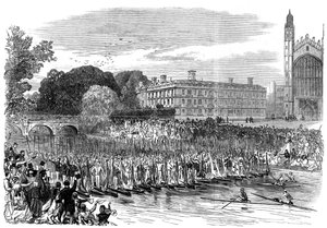 Procession of Boats at Cambridge, 1870 by Unbekannt