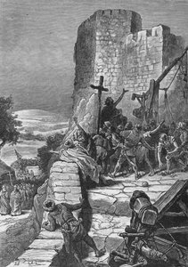 Procession of the Crusaders Round the Walls of Jerusalem by Unbekannt