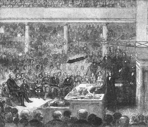 Professor Faraday Lecturing at the Royal Institute by Unbekannt