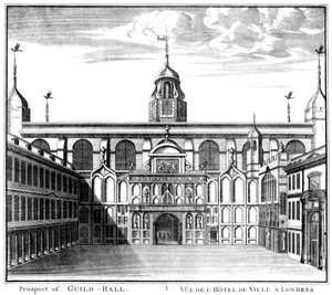 Prospect of Guildhall, City of London
