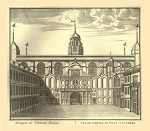 Prospect of the London Guildhall by Unbekannt