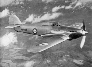 Prototype Hawker Hurricane Being Test Flown by Flight Lieutenant PWS Bulman