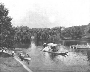 Public Garden and Lake, Boston, USA, c1900 by Unbekannt
