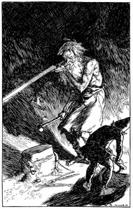 Puck Helping Wayland, Smith of the Gods, to Forge a Sword