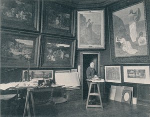 Puvis De Chavannes in his Studio by Unbekannt