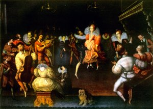 Queen Elizabeth Dancing with the Earl of Leicester by Unbekannt