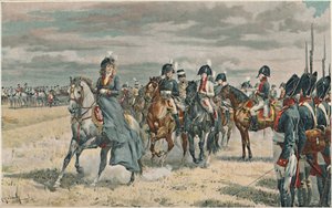 Queen Louisa Reviewing the Prussian Army, 1896 by Unbekannt