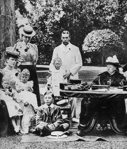 Queen Victoria and Family at Osborne House by Unbekannt