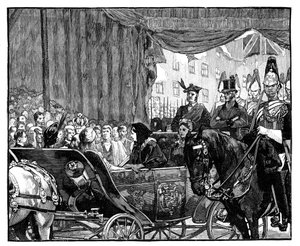Queen Victoria opening Blackfriars Bridge, London