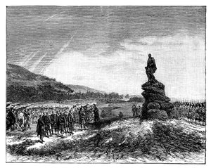 Queen Victoria unveiling a statue of Prince Albert at Balmoral, Scotland by Unbekannt